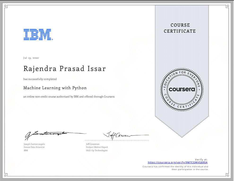 Machine Learning with Python