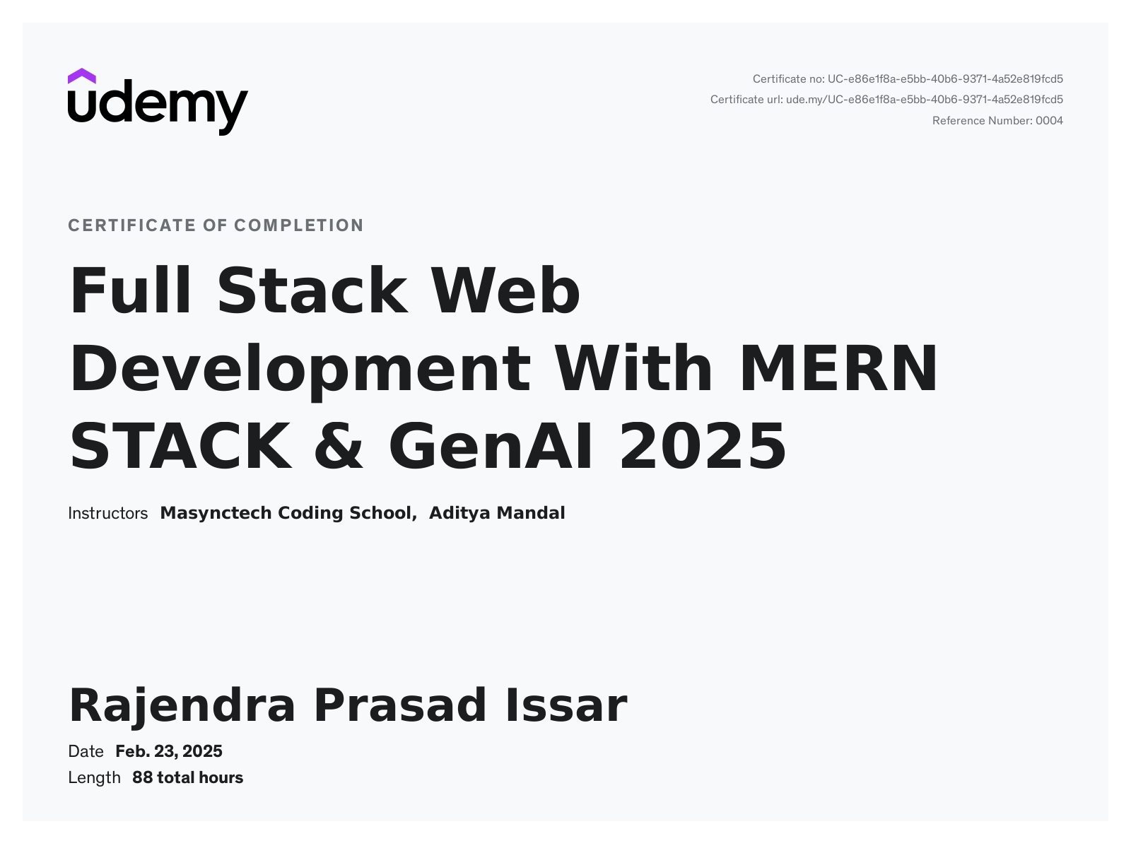 Full Stack Development with Gen AI